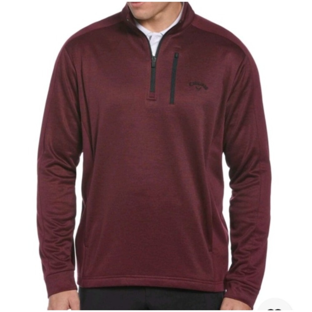 Callaway Men's 1/4 Zip Pullover Performance Mock Neck Size Medium‎ Chest Pocket